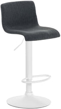 Barkruk Moderne Stijl - Stoel - Ergonomische Zithouding, Traploos Verstelbare Hoogte Kleur donkergrijs Materiaal onderstel Metaal mat wit