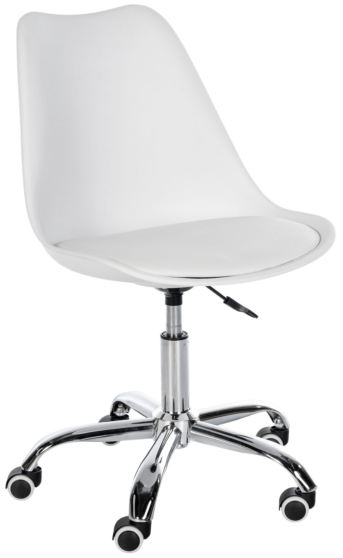 Werkkruk - Draaistoel - Verstelbare Hoogte en Ergonomisch Ontwerp Kleur wit