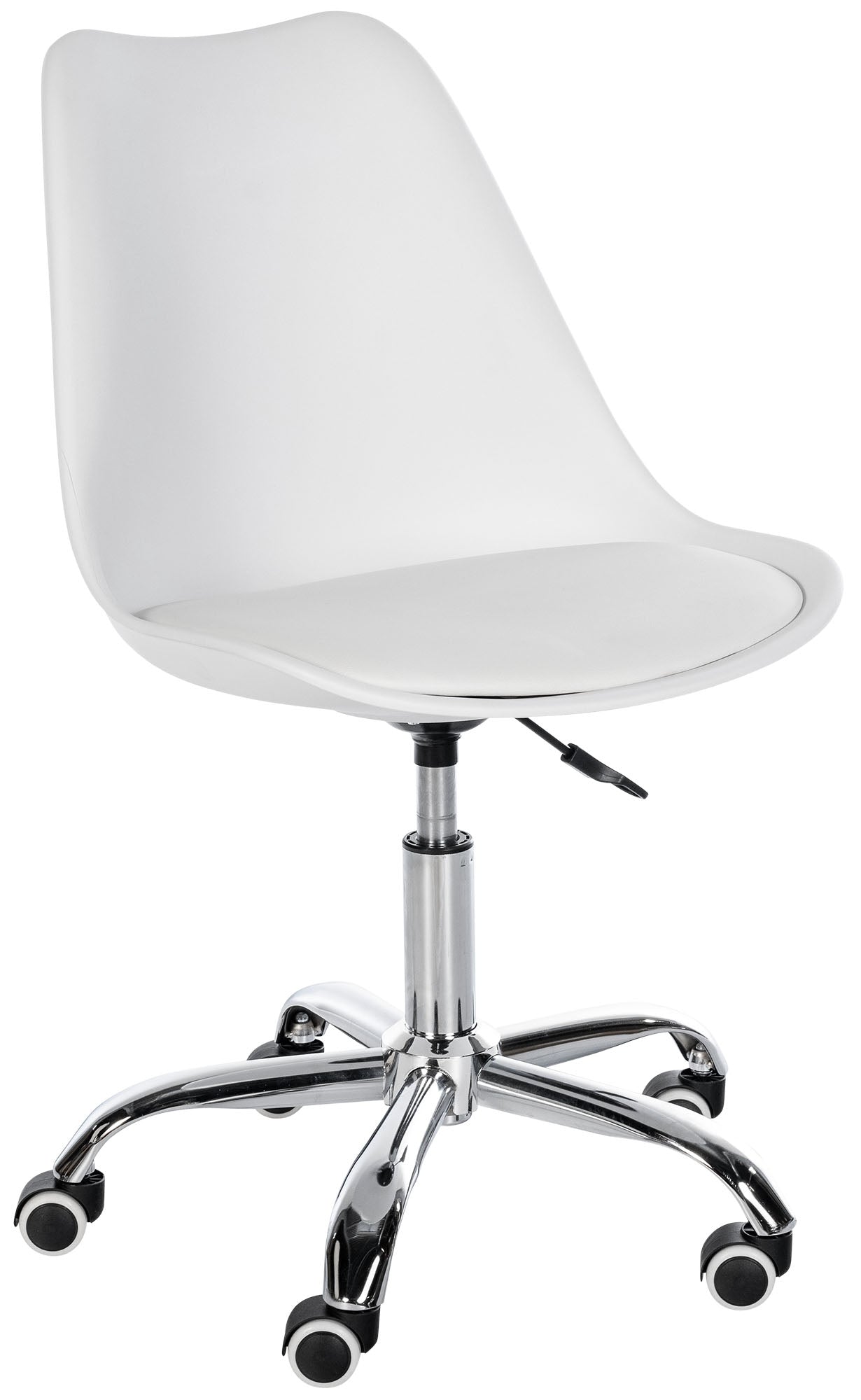 Werkkruk - Draaistoel - Verstelbare Hoogte en Ergonomisch Ontwerp Kleur wit