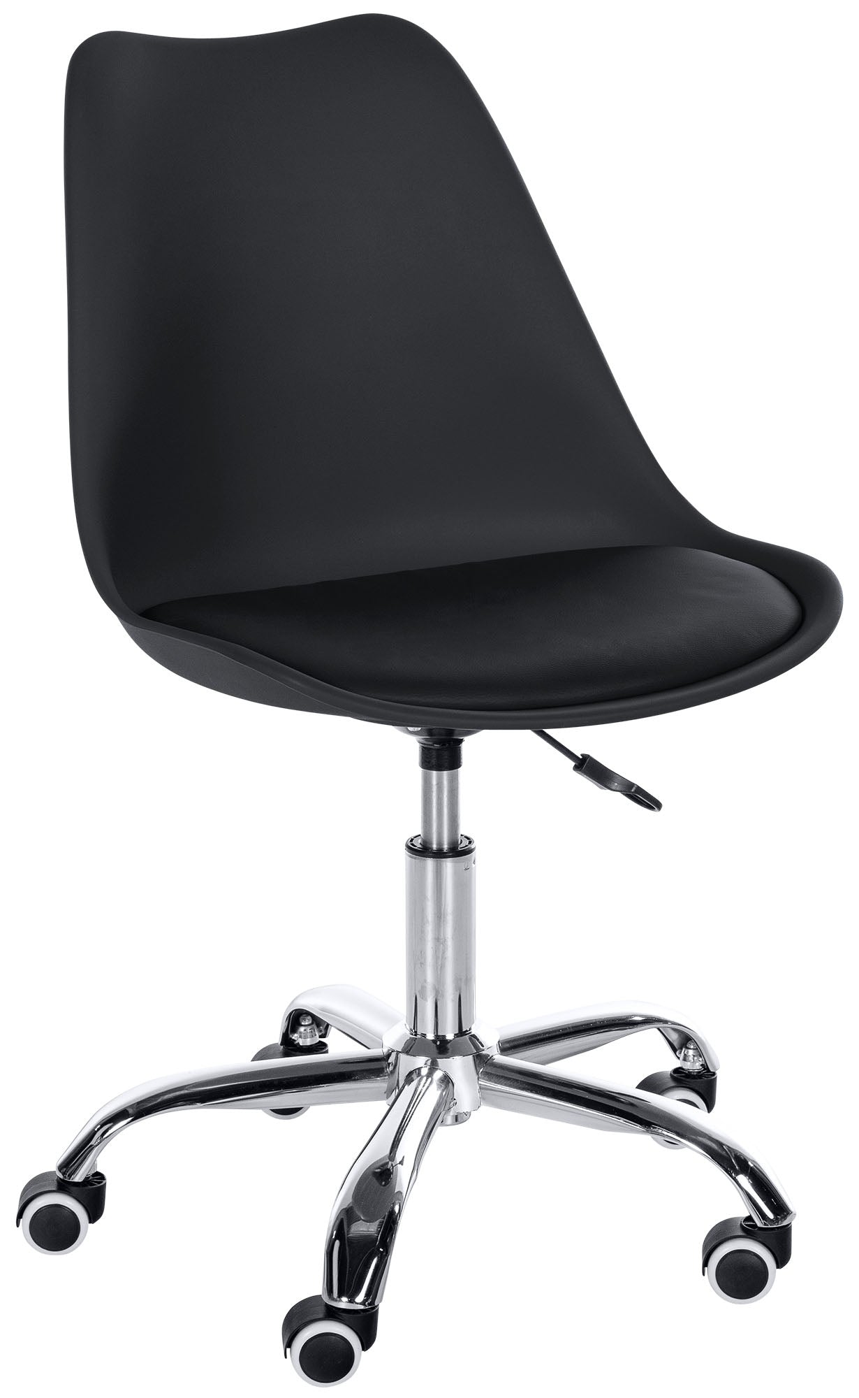 Werkkruk - Draaistoel - Verstelbare Hoogte en Ergonomisch Ontwerp Kleur zwart