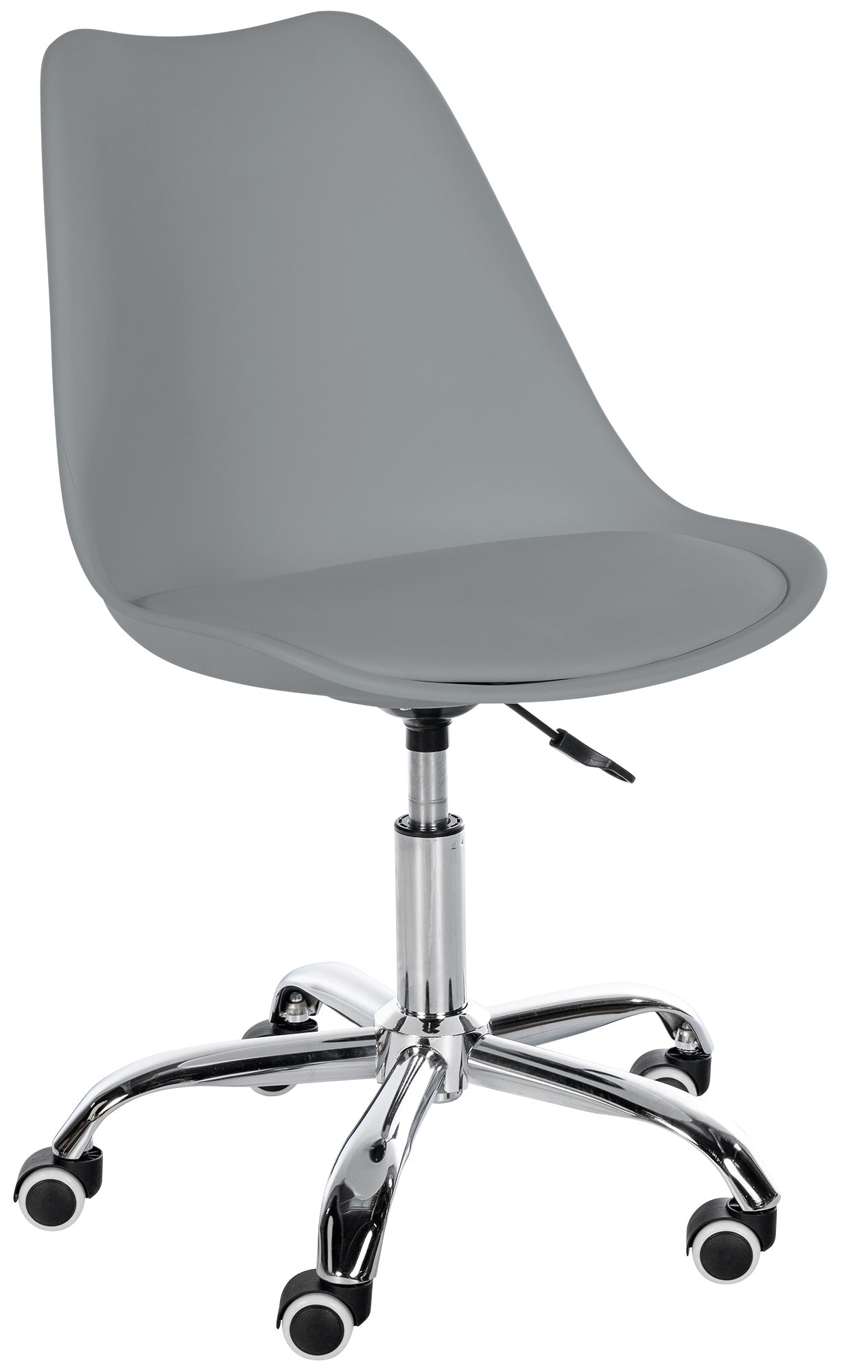 Werkkruk - Draaistoel - Verstelbare Hoogte en Ergonomisch Ontwerp Kleur grijs