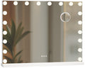 Verlichte Wandspiegel - Make-up Spiegel - Dimbare LED's & USB-aansluiting Kleur wit Inhoud met Bluetooth