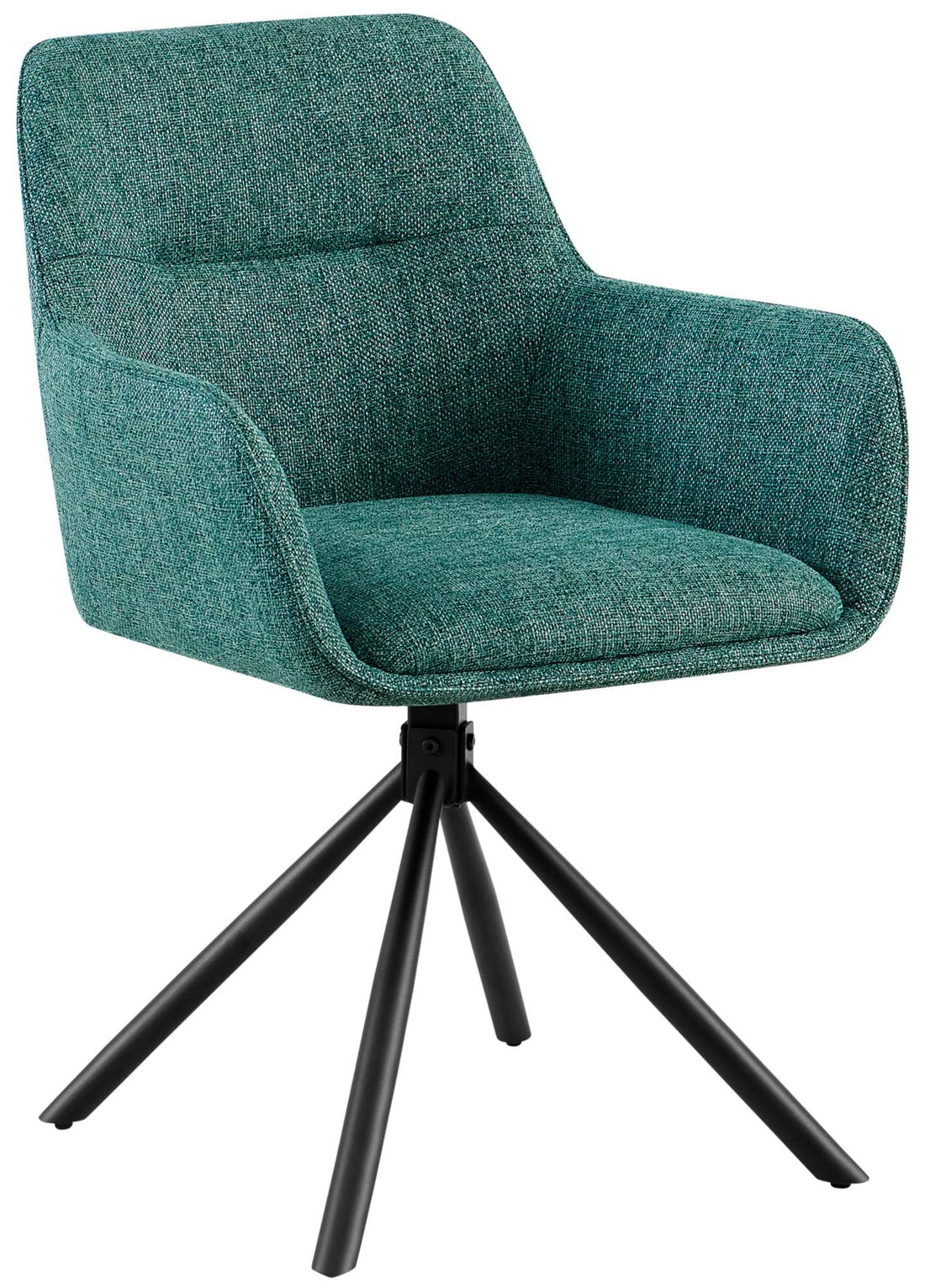 Draaibare Stoffen Eetkamerstoel - Comfortabel Design - 180° draaifunctie Kleur crème