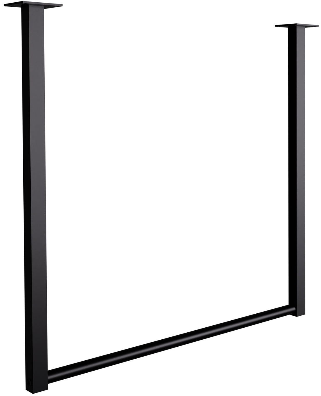 Elegante Kledingroede - Minimalistische Stijl - Robuust & Duurzaam Bevestigingsgemak Kleur zwart