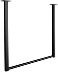Elegante Kledingroede - Minimalistische Stijl - Robuust & Duurzaam Bevestigingsgemak Kleur zwart