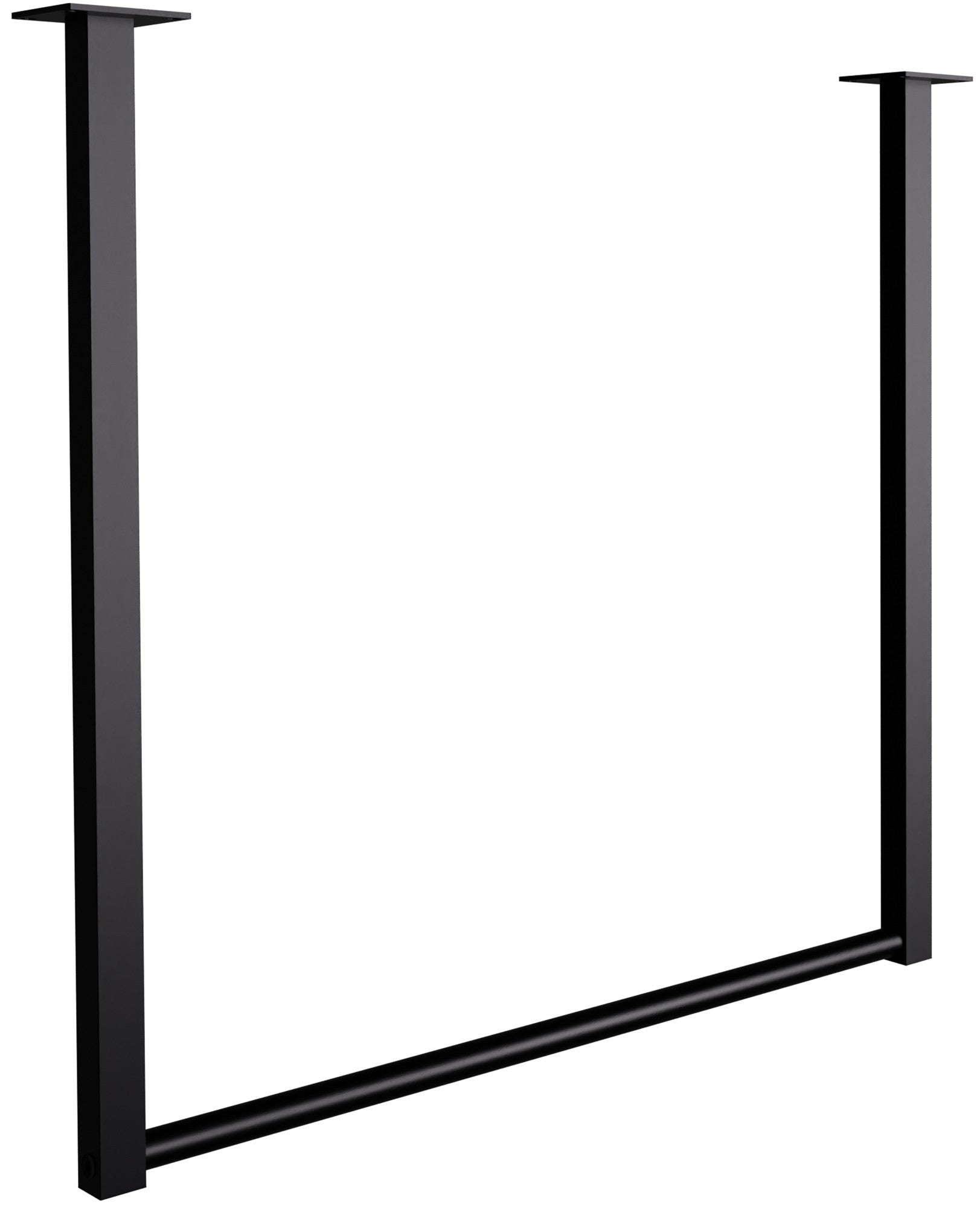 Elegante Kledingroede - Minimalistische Stijl - Robuust & Duurzaam Bevestigingsgemak Kleur zwart