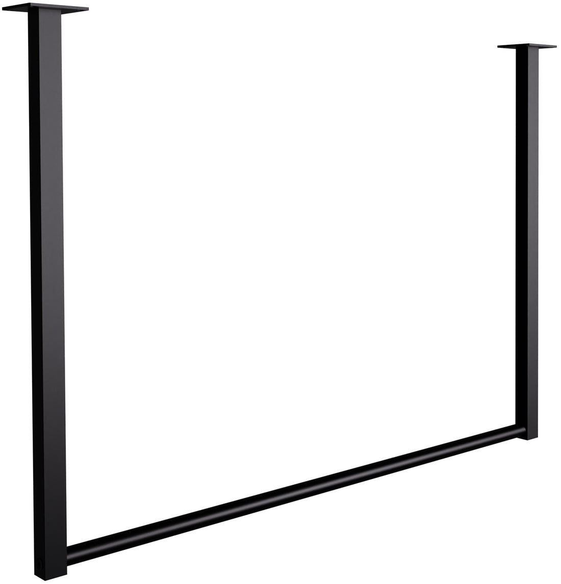 Kledingstang 80x60 cm - Kapstok - Duurzaam Gepoedercoat Staal, Draagkracht tot 50 kg Kleur zwart