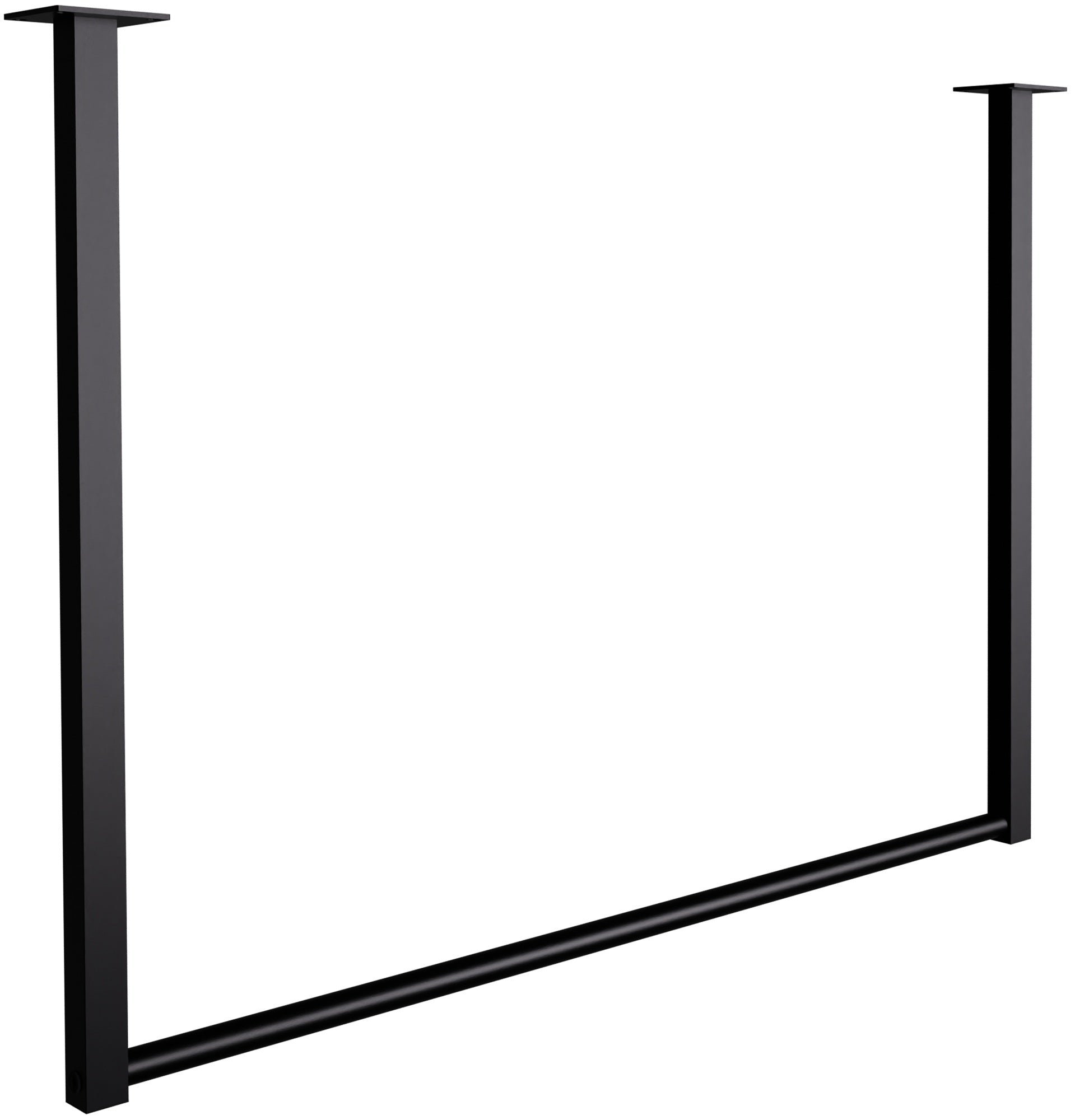 Kledingstang 80x60 cm - Kapstok - Duurzaam Gepoedercoat Staal, Draagkracht tot 50 kg Kleur zwart