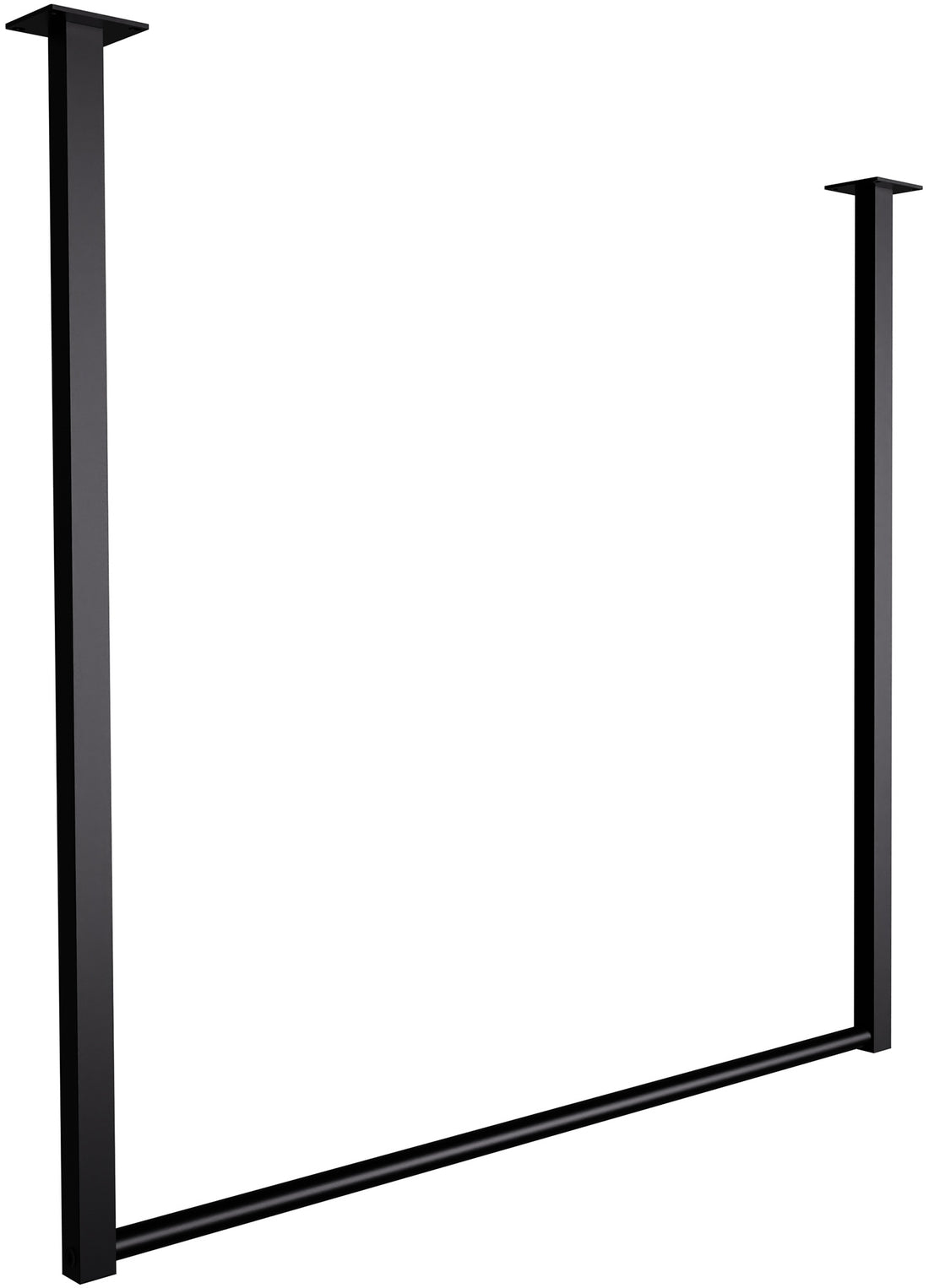 Minimalistische Garderobestang - Kledingrail - Robuust Poedergecoat Staal, 50 kg Draagvermogen Maat 80x80 cm