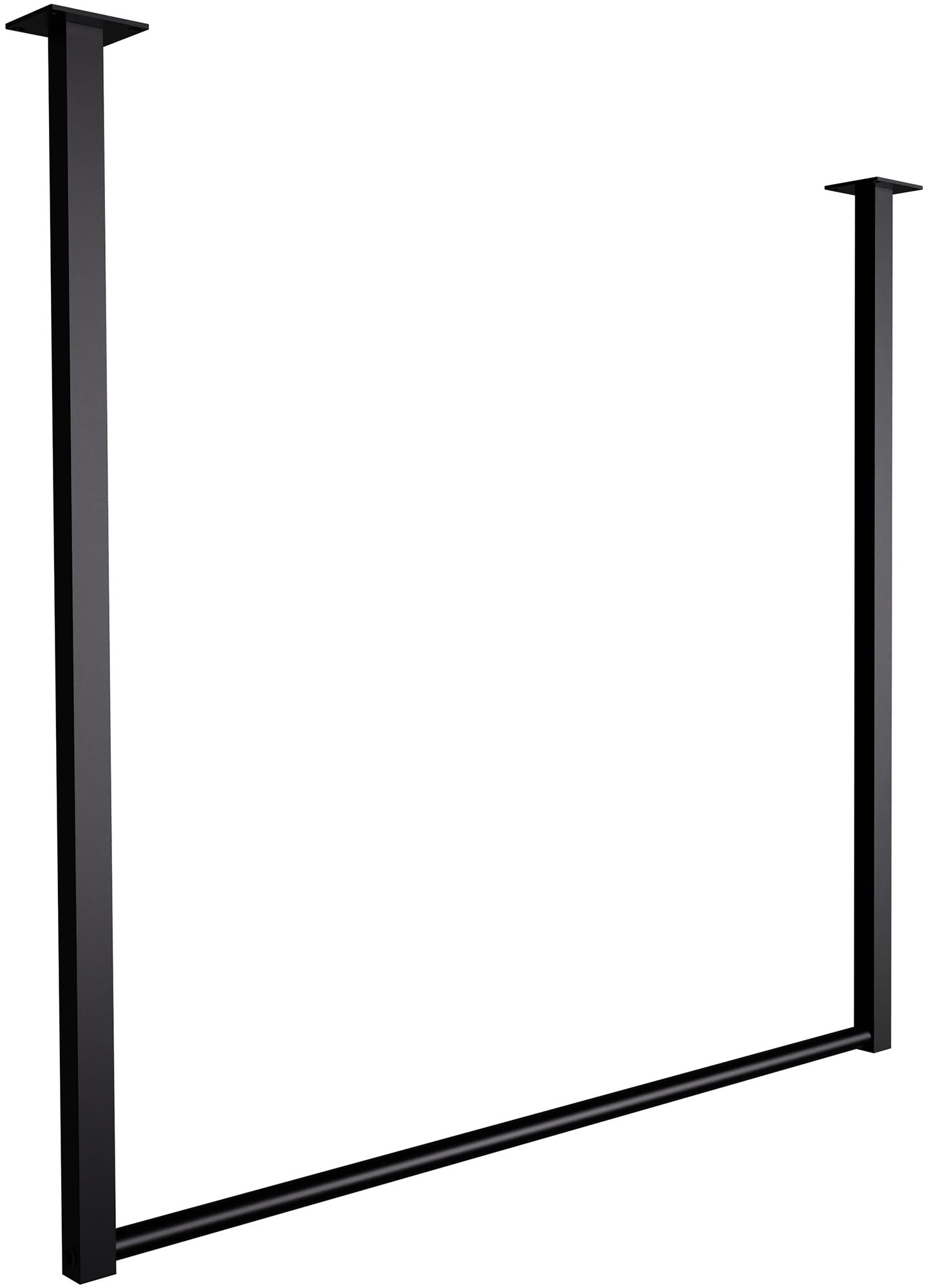 Minimalistische Garderobestang - Kledingrail - Robuust Poedergecoat Staal, 50 kg Draagvermogen Maat 80x80 cm