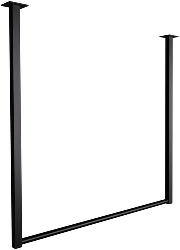 Minimalistische Garderobestang - Kledingrail - Robuust Poedergecoat Staal, 50 kg Draagvermogen Maat 80x80 cm