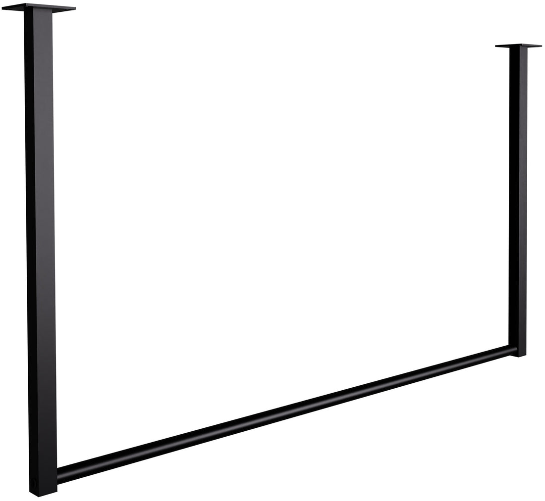 Kledingroede, Kapstok - Stevige Opbergruimte - Gepoedercoat Staal, Zwart 100x60 cm Kleur zwart