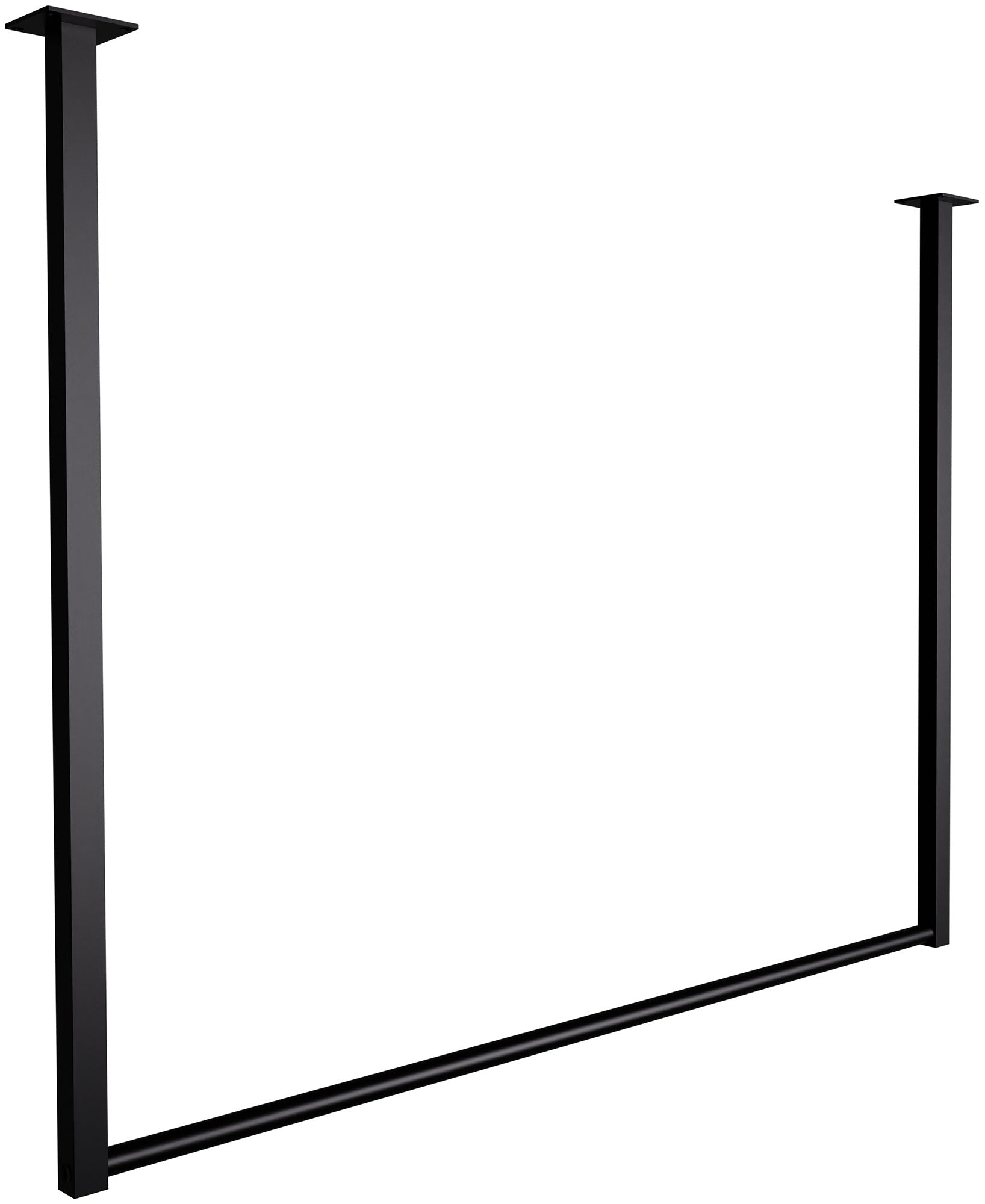 Minimalistische Kledingstang - Minimalistisch Design - Kreukvrije Opbergruimte voor Kleding Kleur zwart