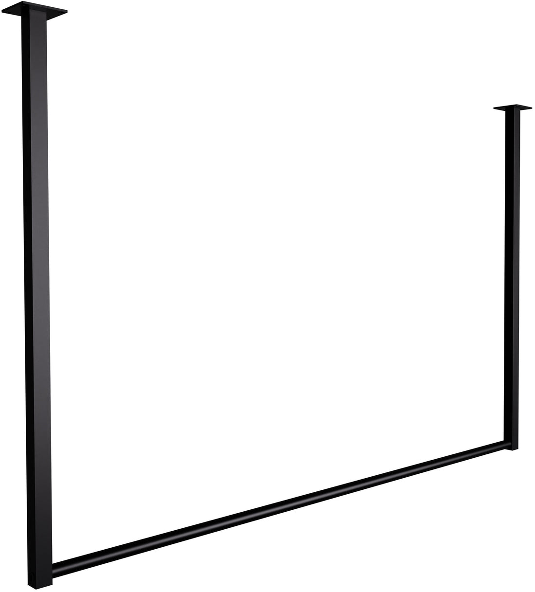 Minimalistische Garderobestang - Kledingrail - Robuust Poedergecoat Staal, 50 kg Draagvermogen Maat 80x80 cm