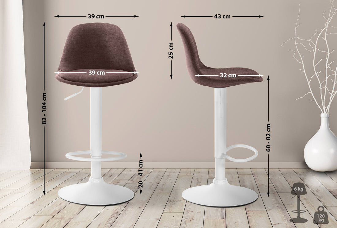 Elegante Barkruk - Kruk - Verstelbare Hoogte voor Comfort en Stijl Kleur bruin