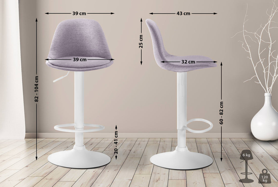 Verstelbare Barkruk - Hoge Kruk - Optimaal Zitcomfort & Stijlvol Design Kleur grijs