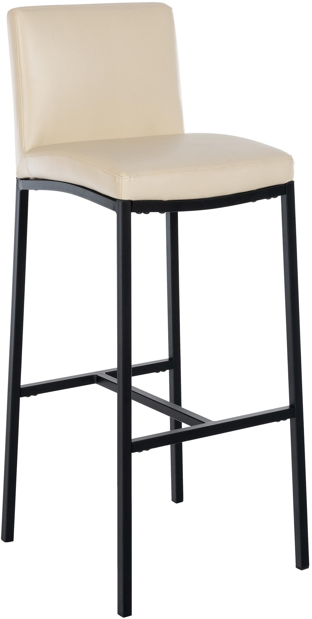 Barstoel, Kruk, Rugleuning Ondersteuning - Modern Comfort in Kunstleer of Stof Kleur crème Materiaal kunstleer