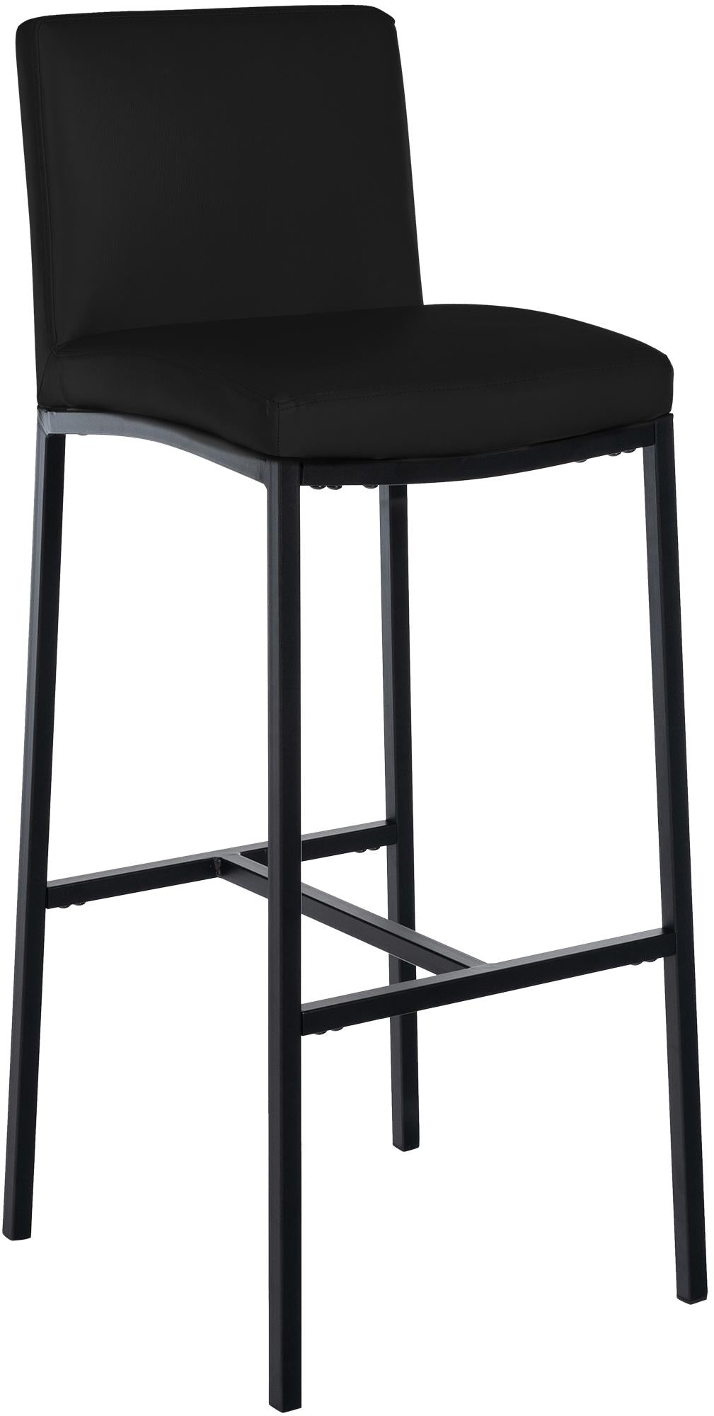 Barstoel, Kruk, Rugleuning Ondersteuning - Modern Comfort in Kunstleer of Stof Kleur zwart Materiaal kunstleer