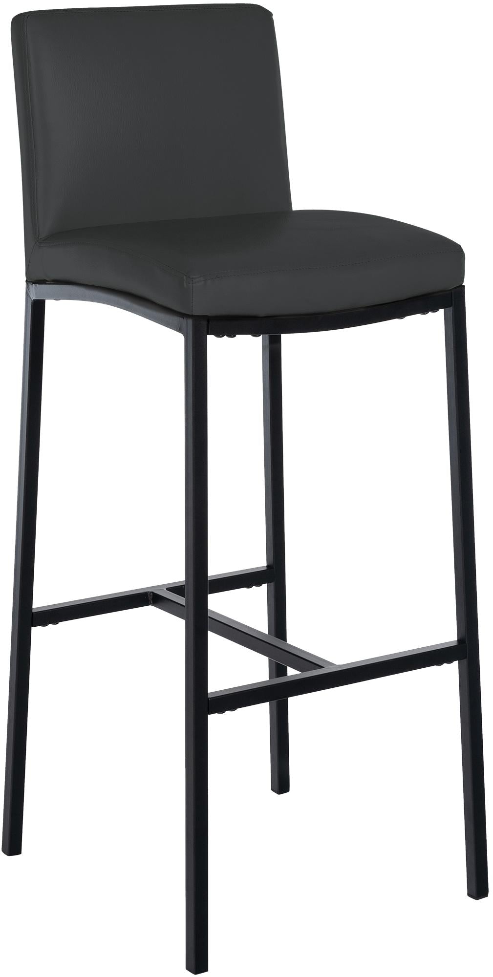 Barstoel, Kruk, Rugleuning Ondersteuning - Modern Comfort in Kunstleer of Stof Kleur donkergrijs Materiaal kunstleer