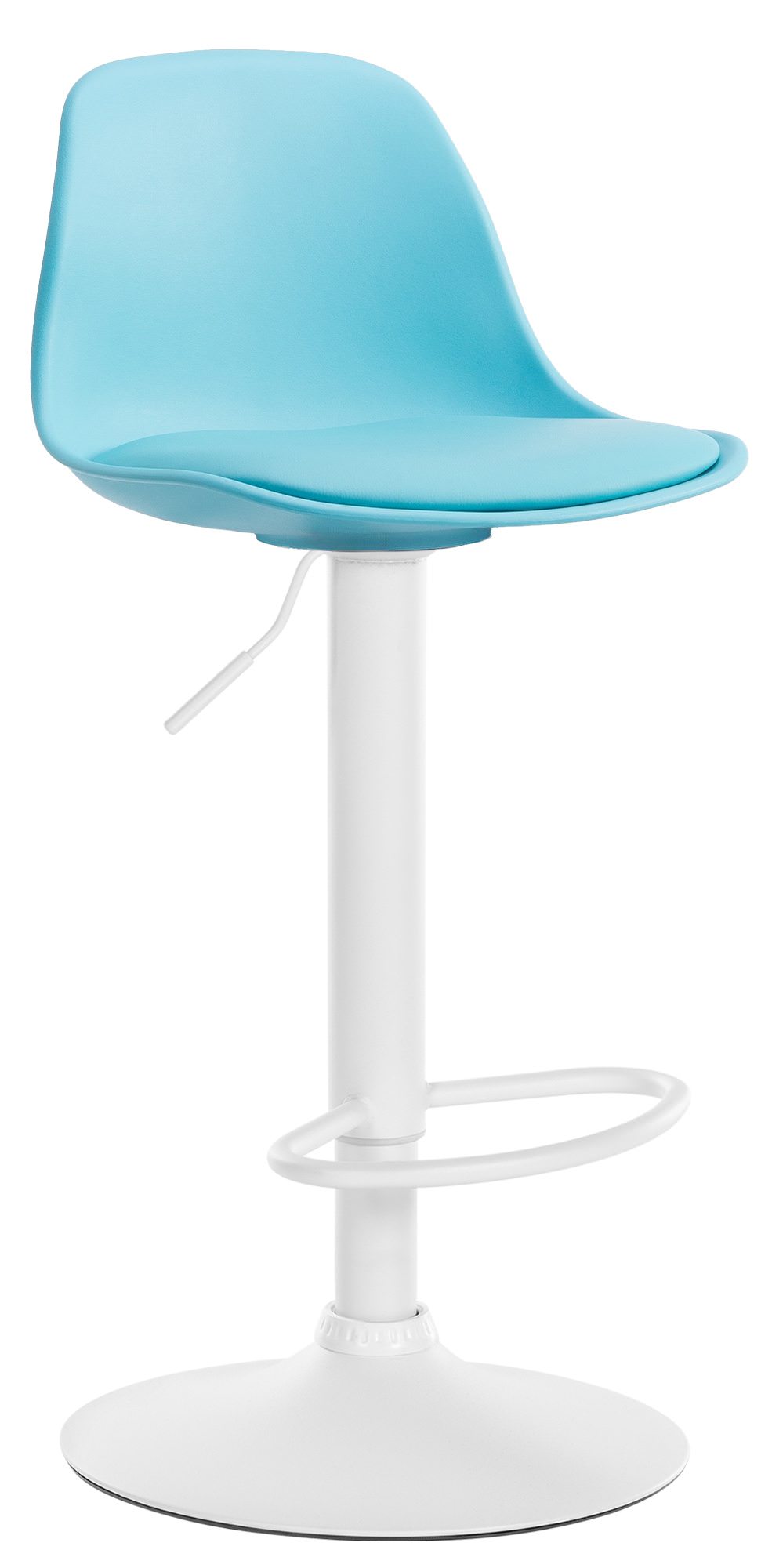 Verstelbare Barkruk - Hocker - Ergonomisch Zitcomfort - Kunstleer & Metaal Kleur blauw