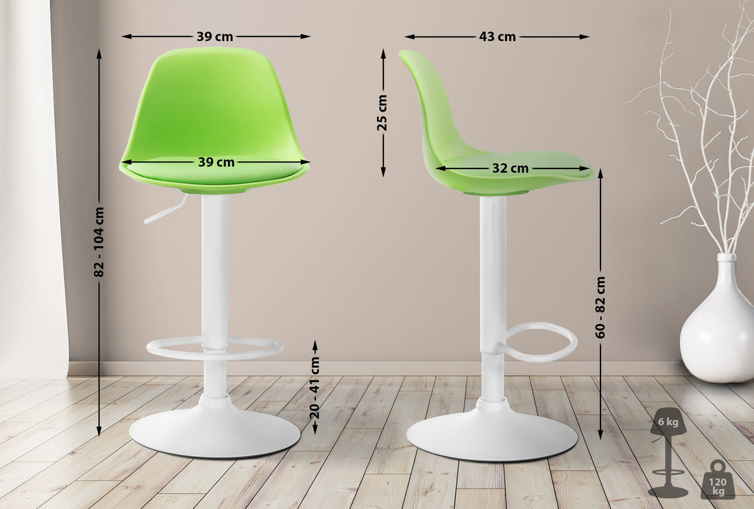 Barkruk - Hoge Kruk - Verstelbaar & Ergonomisch Design voor Optimaal Comfort Kleur groen