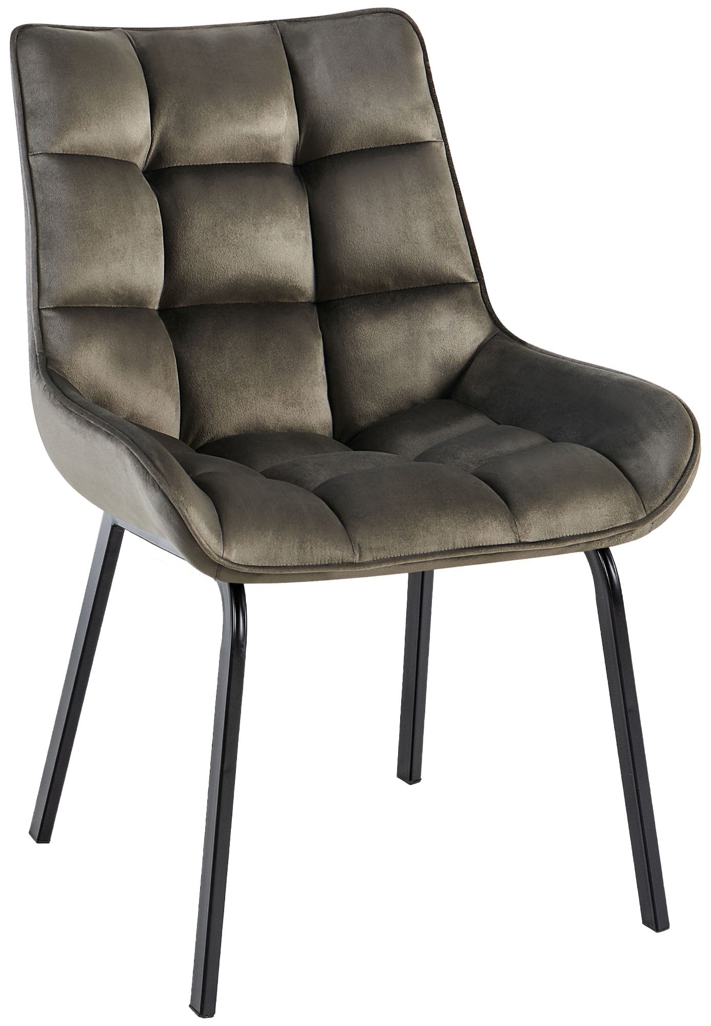 Eetkamerstoel - Keukenstoel - Ergonomisch Ontwerp, Comfortabel Zitcomfort Kleur antraciet Materiaal zacht