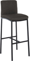 Barstoel, Kruk, Rugleuning Ondersteuning - Modern Comfort in Kunstleer of Stof Kleur donkergrijs Materiaal Stof