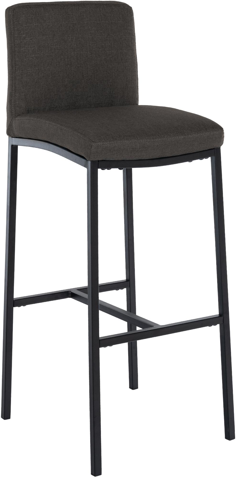Barstoel, Kruk, Rugleuning Ondersteuning - Modern Comfort in Kunstleer of Stof Kleur donkergrijs Materiaal Stof