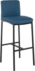 Barstoel, Kruk, Rugleuning Ondersteuning - Modern Comfort in Kunstleer of Stof Kleur blauw Materiaal Stof