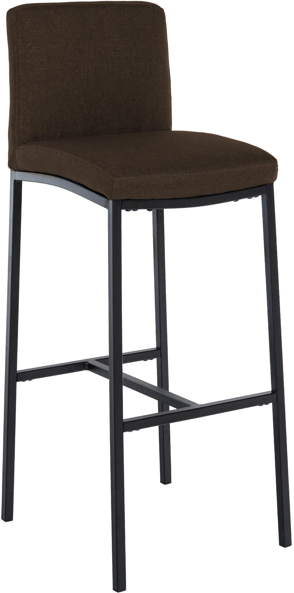Barstoel, Kruk, Rugleuning Ondersteuning - Modern Comfort in Kunstleer of Stof Kleur bruin Materiaal Stof