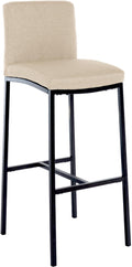 Barstoel, Kruk, Rugleuning Ondersteuning - Modern Comfort in Kunstleer of Stof Kleur crème Materiaal Stof