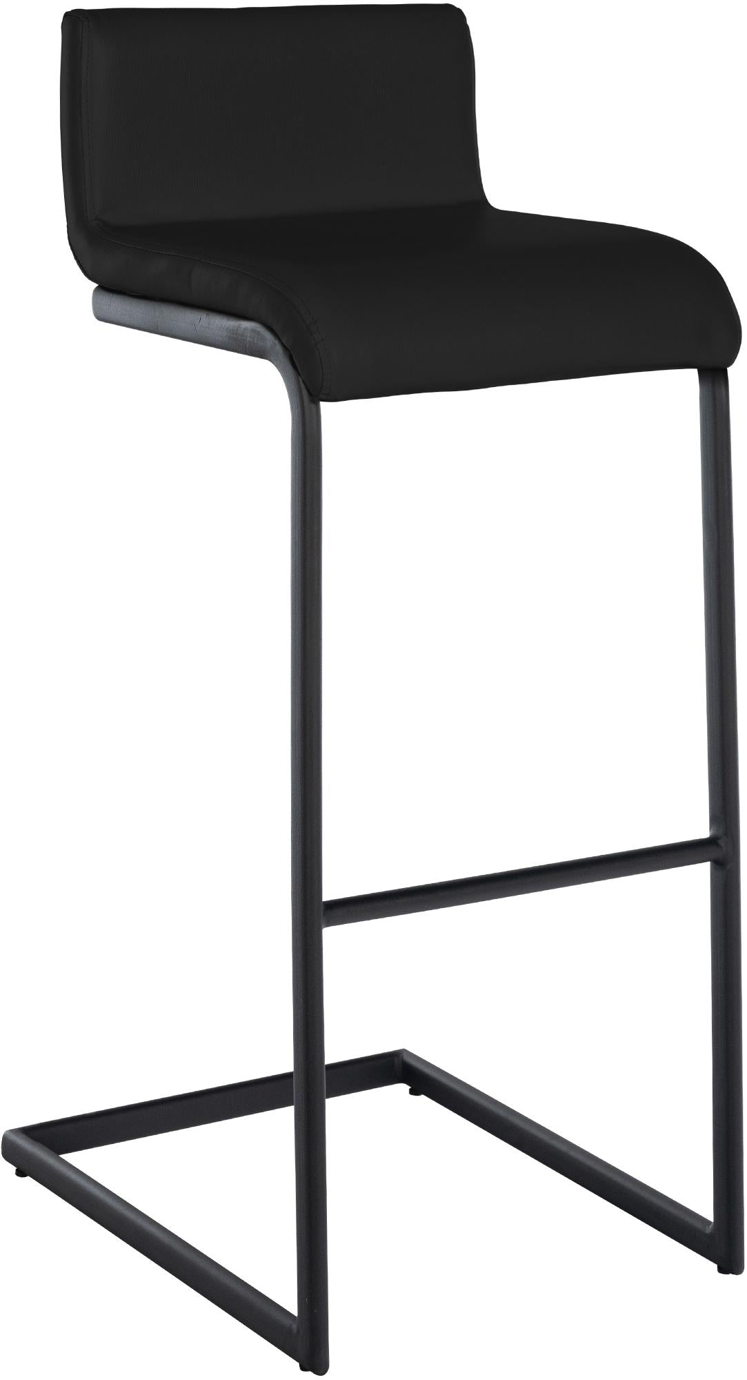 Moderne Zwarte Barkruk - Bistrokruk - Ergonomisch Design, Onderhoudsvriendelijk Kunstleer Kleur crème Materiaal kunstleer