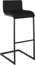 Moderne Zwarte Barkruk - Bistrokruk - Ergonomisch Design, Onderhoudsvriendelijk Kunstleer Kleur zwart Materiaal kunstleer