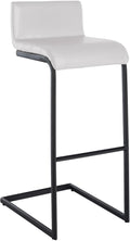 Moderne Zwarte Barkruk - Bistrokruk - Ergonomisch Design, Onderhoudsvriendelijk Kunstleer Kleur wit Materiaal kunstleer