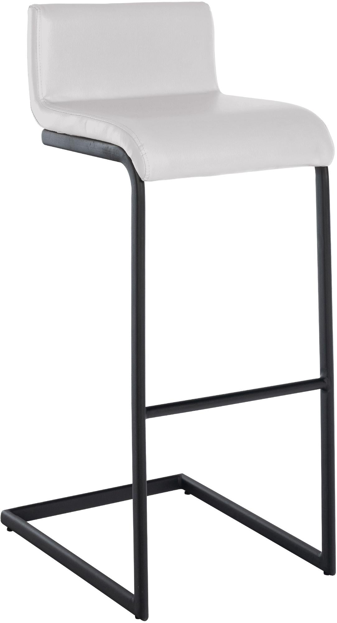 Moderne Zwarte Barkruk - Bistrokruk - Ergonomisch Design, Onderhoudsvriendelijk Kunstleer Kleur wit Materiaal kunstleer