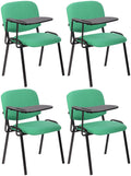 4-delige Conferentiestoelenset - Vergaderstoelen - Inclusief Klaptafeltje Kleur groen