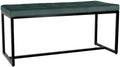 Bench Zwart Onderstel - Zitbank - Hoog Zitcomfort Kleur groen Materiaal zacht