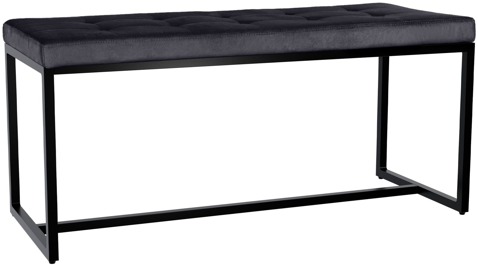 Bench Zwart Onderstel - Zitbank - Hoog Zitcomfort Kleur zwart Materiaal zacht