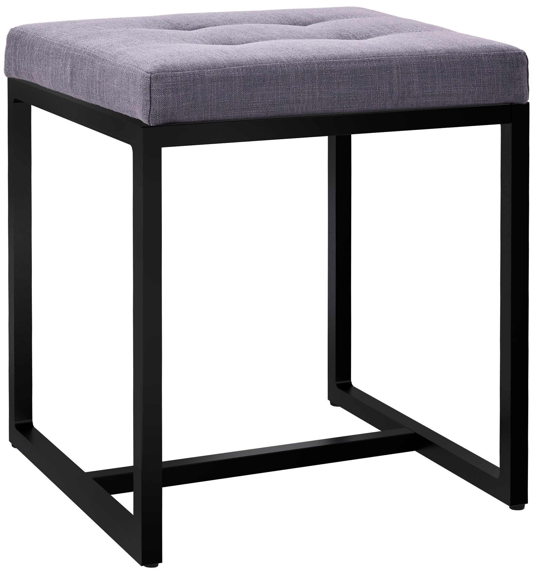 Zitpoef - Kruk - Hoog draagvermogen, Industrieel Design Kleur donkergrijs Materiaal Stof
