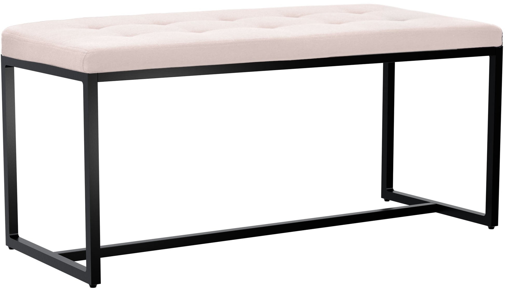 Bench Zwart Onderstel - Zitbank - Hoog Zitcomfort Kleur crème Materiaal Stof