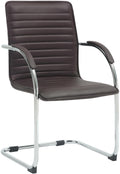 Bezoekersstoel Kunstleer – Vergaderstoel – Comfort & Tijdloos Design voor Diverse Interieurs Kleur bruin