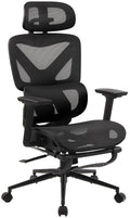 Ergonomische bureaustoel, Kantoorstoel, Ademend en verstelbaar, Hoog comfort Kleur zwart/zwart