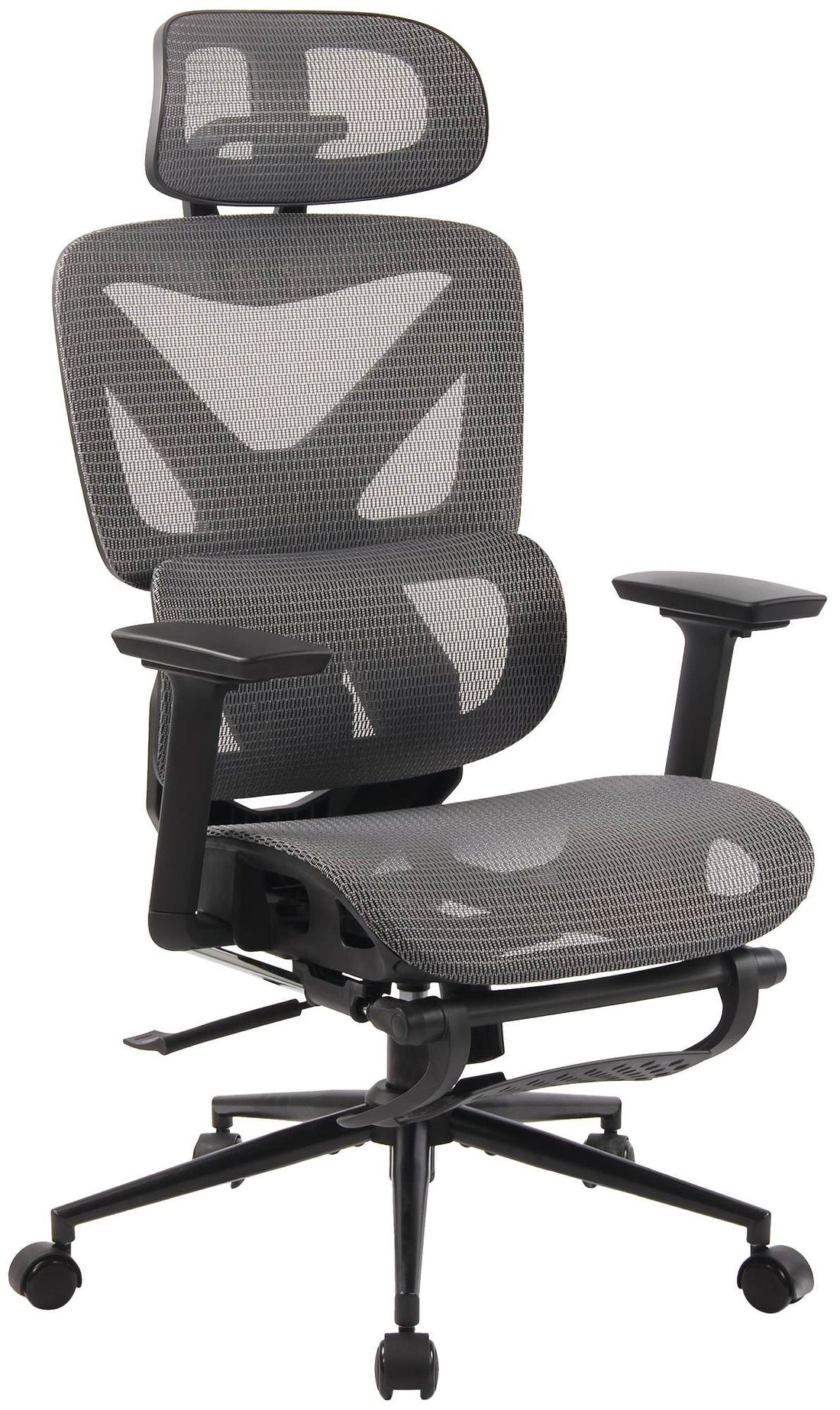 Ergonomische bureaustoel, Kantoorstoel, Ademend en verstelbaar, Hoog comfort Kleur zwart/zwart