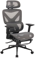 Ergonomische bureaustoel, Kantoorstoel, Ademend en verstelbaar, Hoog comfort Kleur zwart/grijs