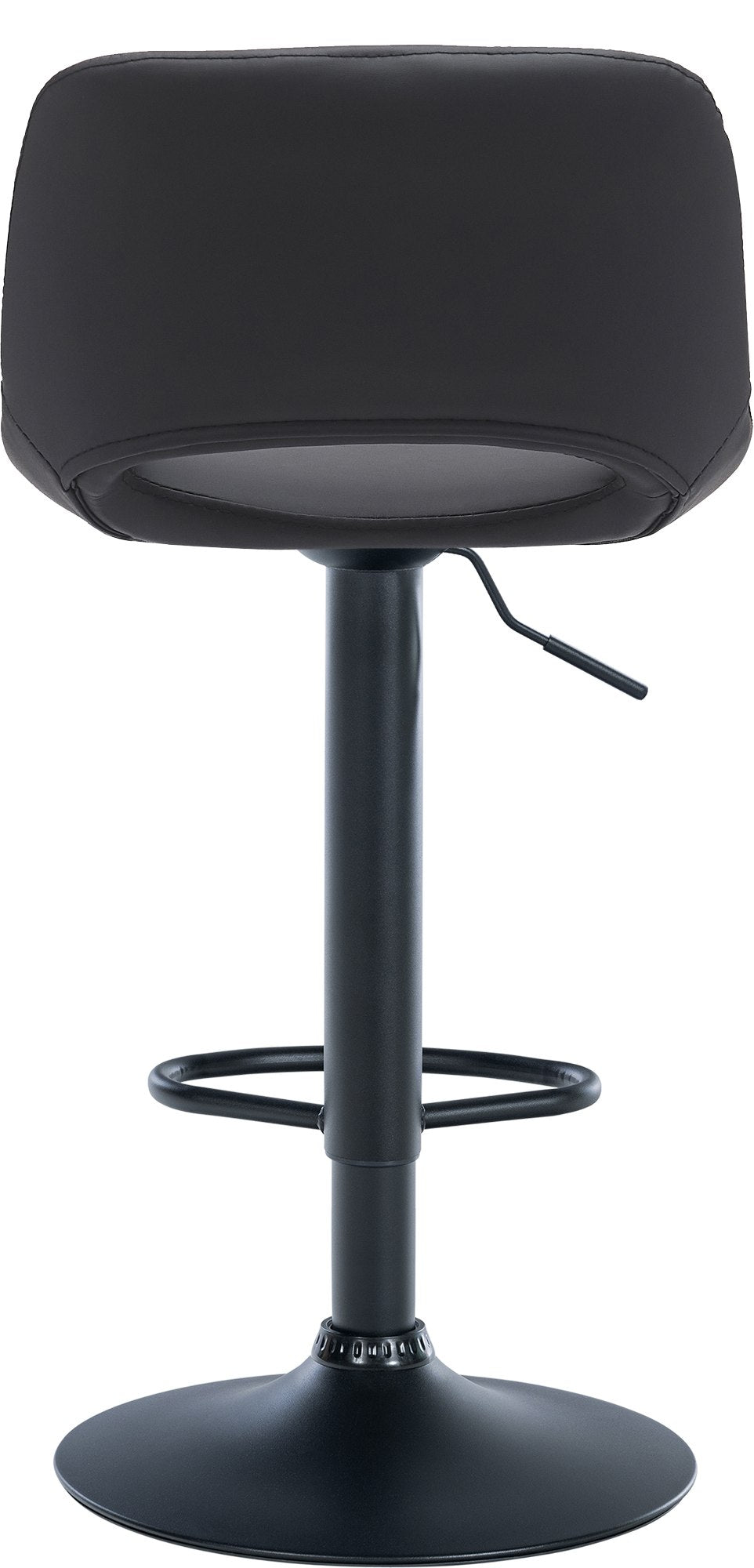 Moderne Kunstleren Barkrukken - Barstoelen - Comfortabele Zitting, Set van 2 Kleur zwart