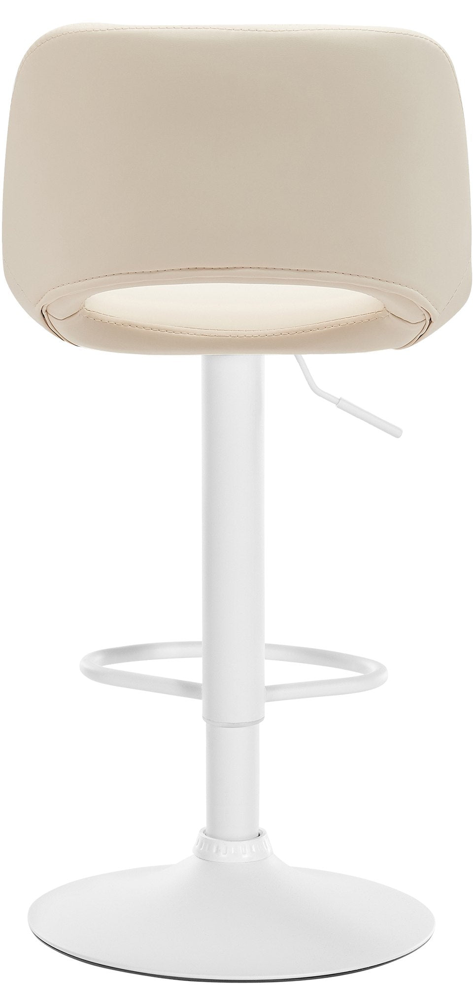 Set van 2 Barkrukken - Hoge Krukken - Verstelbaar & Draaibaar voor Extra Comfort Kleur crème
