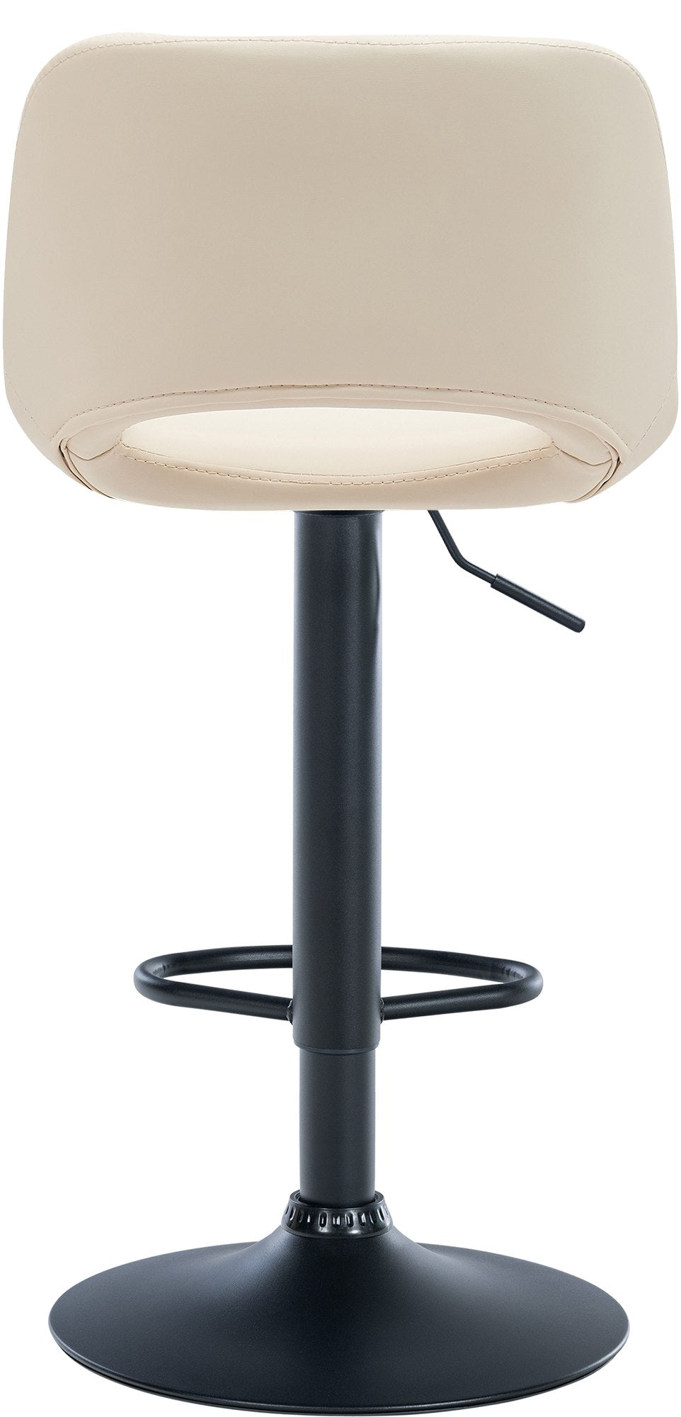Set van 2 moderne Barkrukken - Kunstleren Krukken - Verstelbare Hoogte en 360° Draaibaar Kleur crème