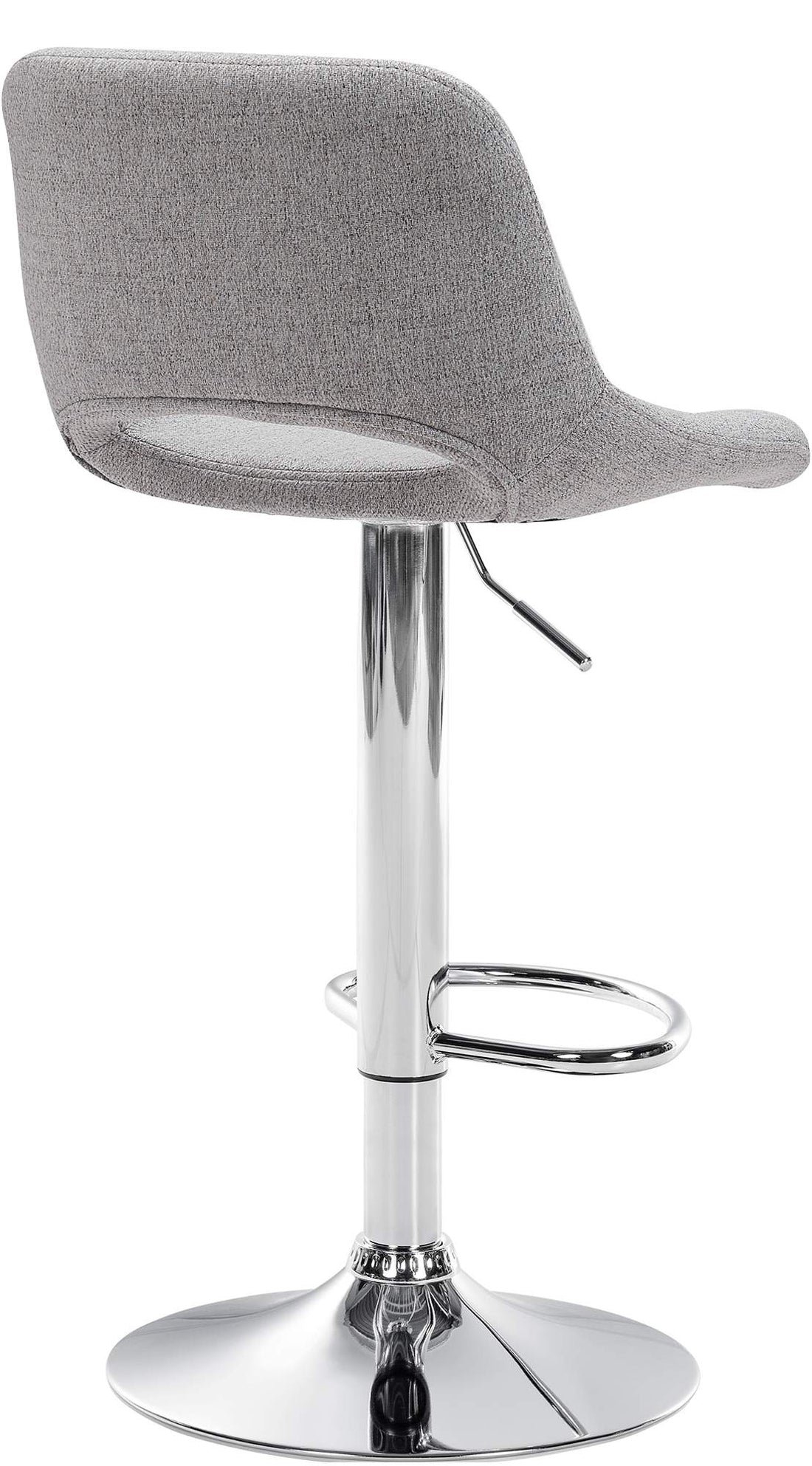 Set van 2 Moderne Barkrukken - Keukenkrukken - Hoogteverstelbaar Comfort Kleur lichtgrijs