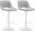 Set van 2 Luxe Barkrukken - Moderne Stijl - Verstelbaar en Draaibaar Kleur lichtgrijs