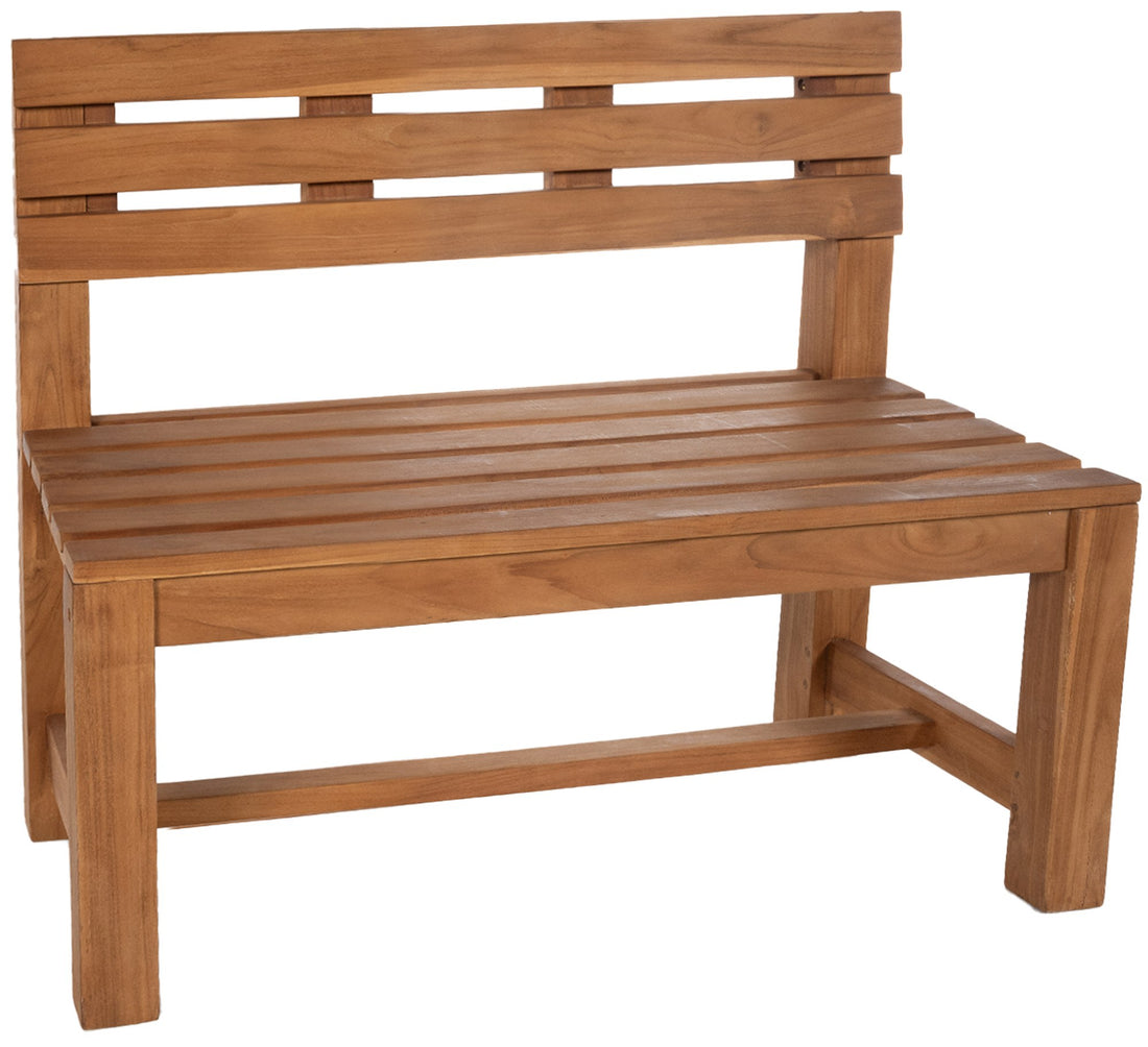 Stijlvolle Teak Tuinbank - Houten Zitbank - Duurzaam Weerbestendig Design Kleur teak Maat